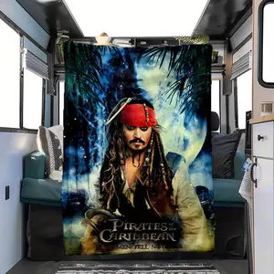 Pirates of the Caribbean: Men Tell Us! - Soft Polyester RV Blanket with Tropical Scene, Ideal for Bed, Sofa, Picnic - Great Christmas, Halloween, Birthday Gift 033
