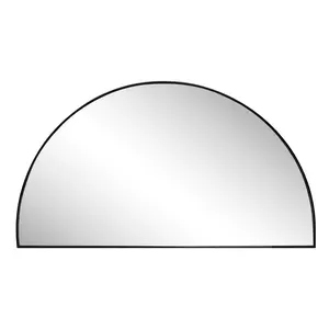 Solstice 42 in. W x 23 in. H Large Half Circle Metal Framed Wall Mounted Mirror