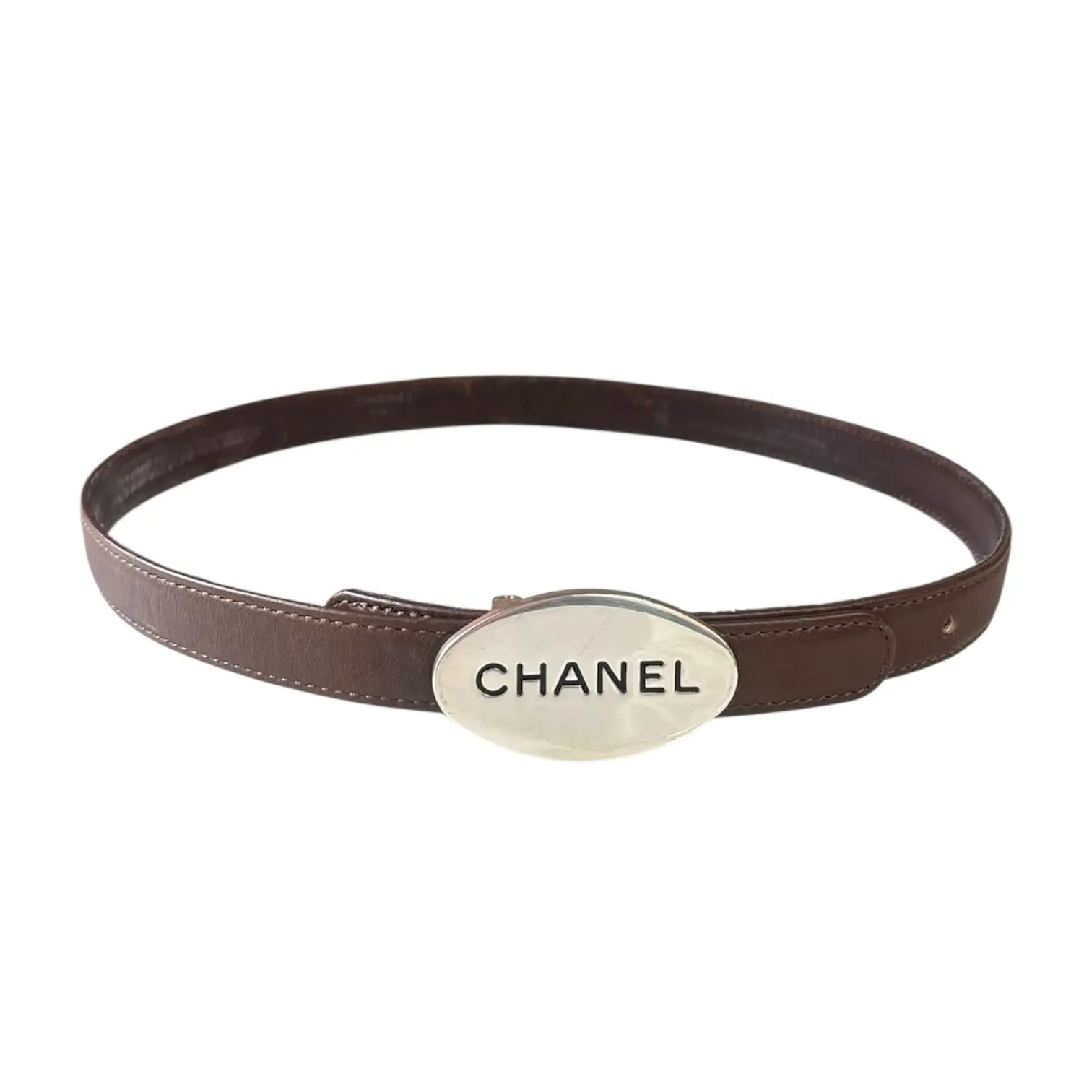 Pre-owned CHANEL Brown Leather Belt 70/28