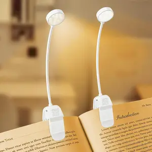Portable Clip-On Book Light - Rechargeable Night Light with Adjustable Lighting, 70H Battery Life, 3 Eye-Care Modes, Modern Ambient Lamp for Night Readers (Indoor Lighting) Dimmable Mood Lamp Dimmable Bedroom Lamps