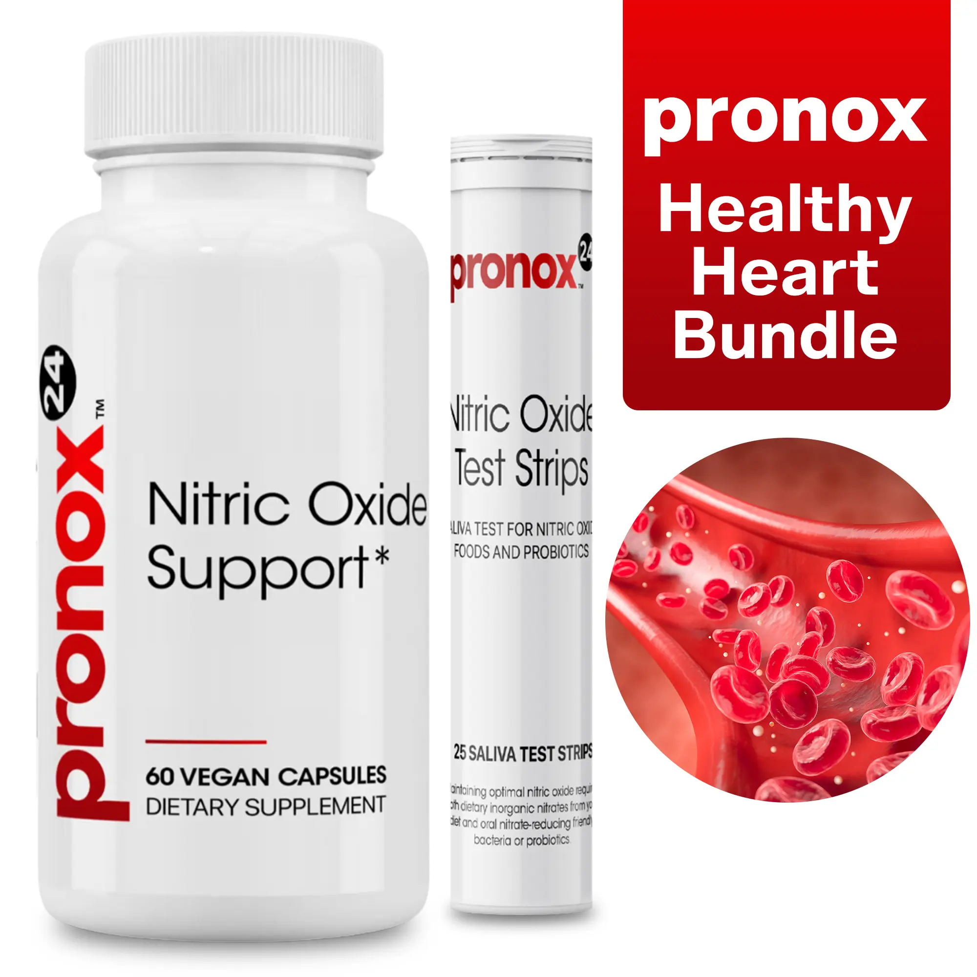 ProNox24 Daily Nitric Oxide Support + 5 Test Strips Bundle