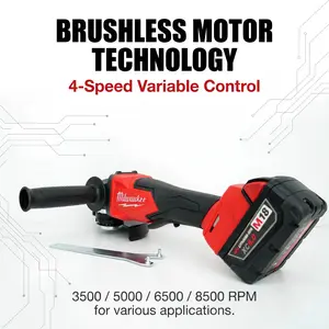 Milwaukee 125mm, Brushless Cordless Angle Grinder