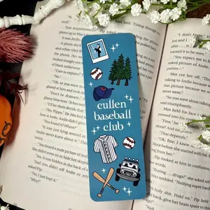 Cullen Baseball Club Dual-Sided Cardstock Bookmark Adhesive Vinyl Decal Acrylic Stickers