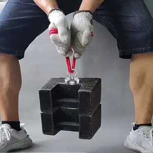 Strong Magnetic Fishing Magnet Ring, 242.5lb Capacity, Round Hook with Screw Hole, Ideal for River and Underwater Recovery, Heavy Duty