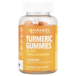 Havasu Nutrition Turmeric + Ginger Gummies, Peach, 60 Gummies