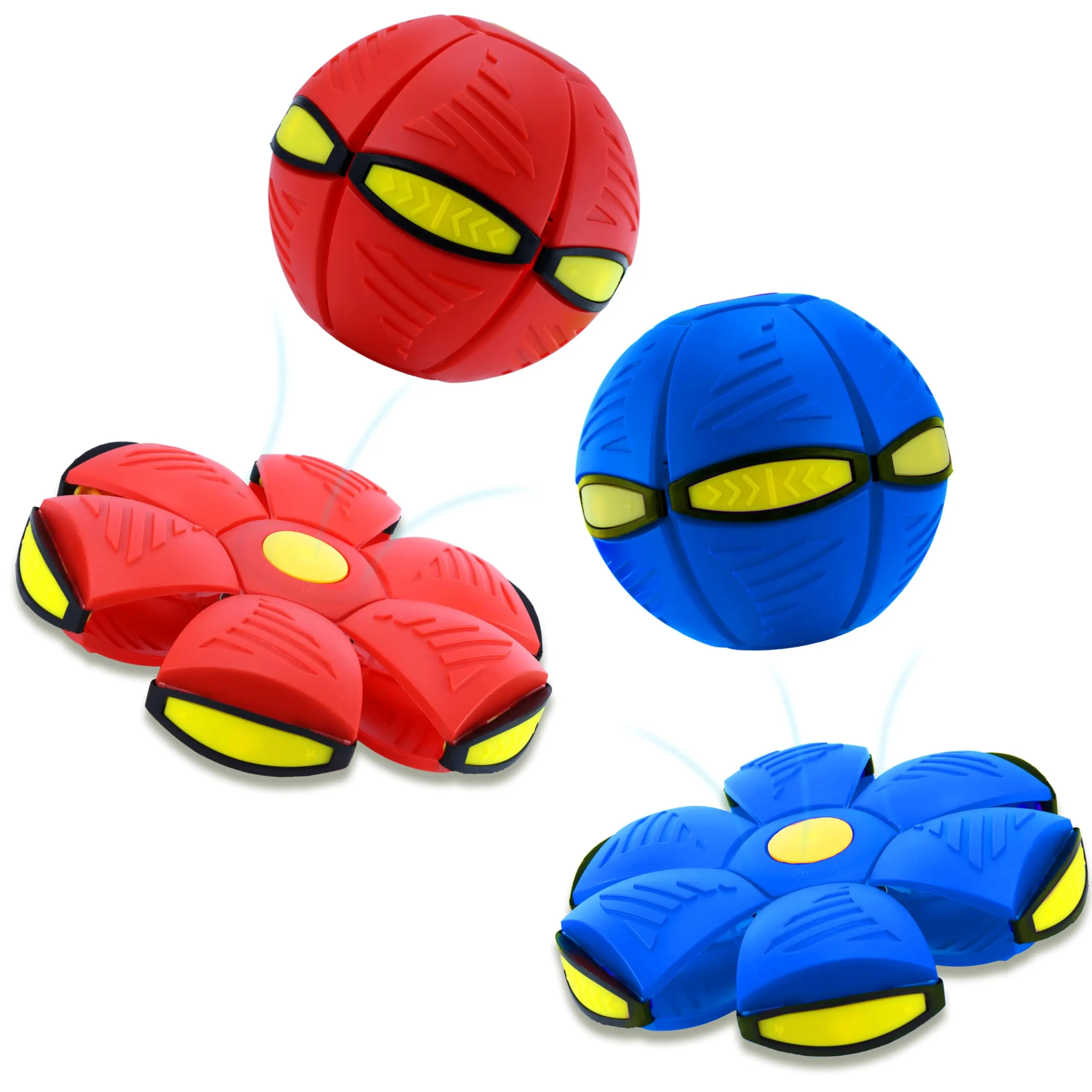 Magic Metaball, Children's Bouncing Ball, Magic Flying Saucer Interactive Pop-Up Transform Toy, Parent-Child Interaction Red Bouncy Ball, Collapsible Time Delay Frisbee Flying Disc Toy