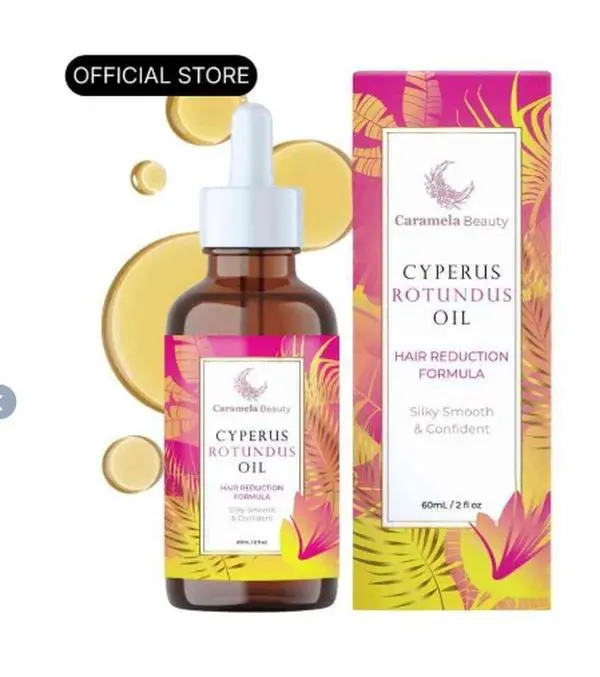 Caramela Beauty Cyperus Rotundus Oil for Natural Hair Reduction - 60ml/2oz