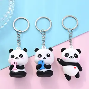 Cartoon Cute Panda Doll Keychain Pendant for Wallet Backpack Car Couple Jewelry Accessories Gifts New 2026