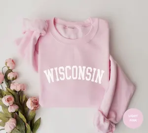 Wisconsin Sweatshirt, Wisconsin Shirt, Wisconsin Crewneck Sweater, US State, Wisconsin Gift, Soft Unisex Sweatshirt