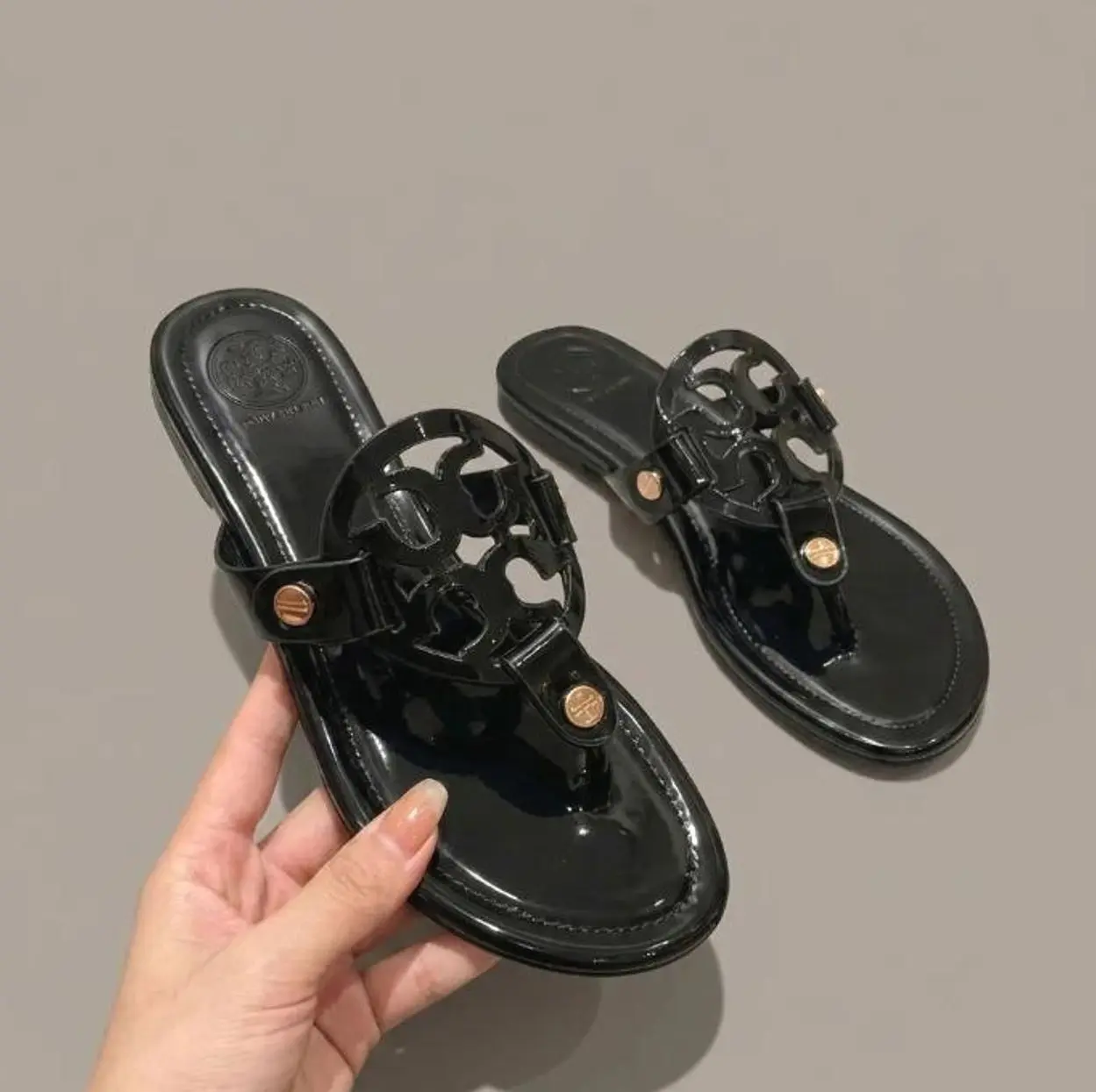 Women's Tory Burch Casual Flat Flip Flop Sandals Comfortable Summer Open Toe Slide Shoes Women's Tory Burch Casual Flat Flip Flop Sandals Comfortable Summer Open Toe Slide Shoes