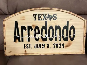 Handmade Personalized Name Plate Wedding Gift Room Decor