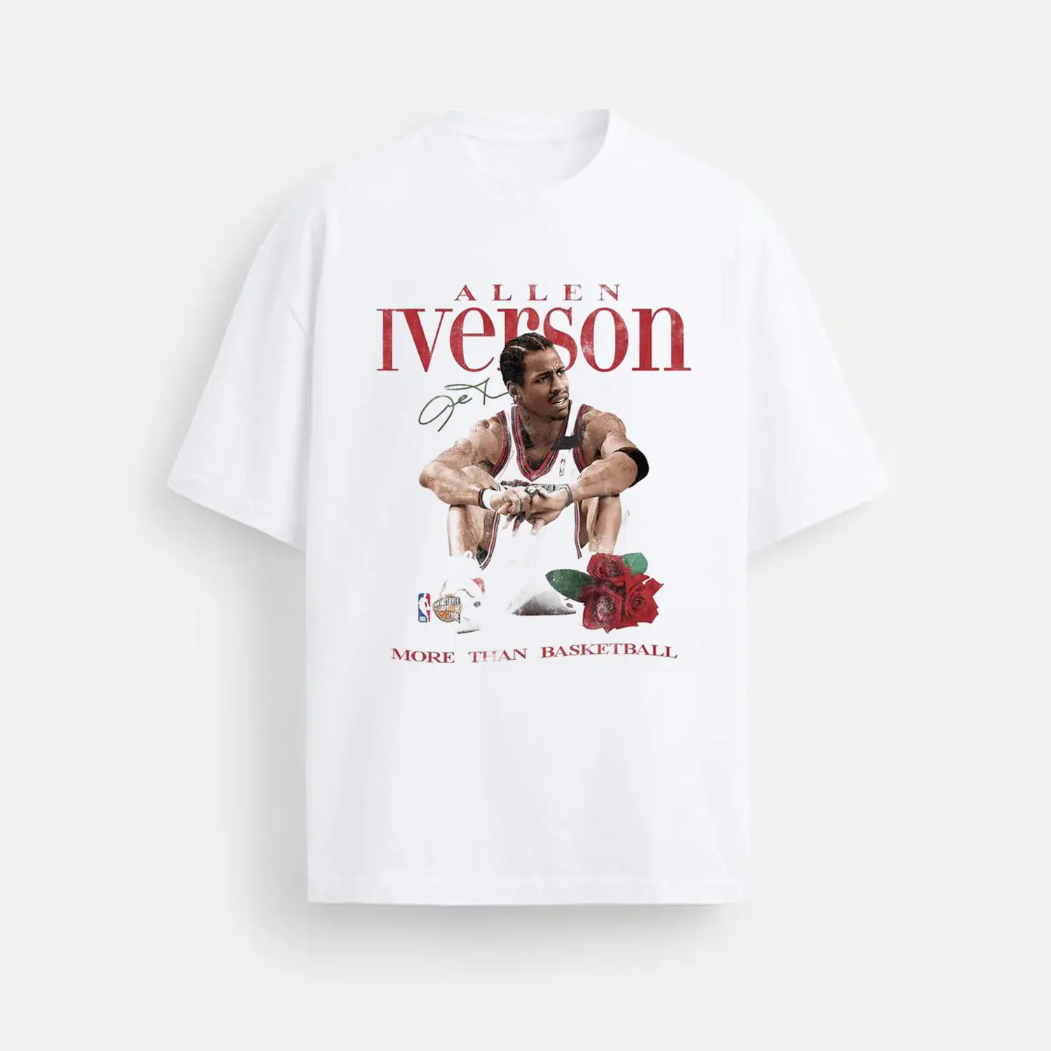 Allen Iverson Basketball T-Shirt|   Vintage 90s The Answer Graphic Tee|   More Than Basketball Legend Streetwear Top|   Unisex Casual Cotton Crewneck Short Sleeve Tee For Mens Womens Basketball Fans Gift