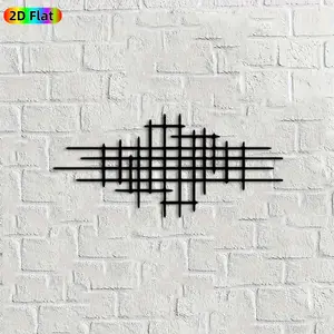 1pc Grid Metal Wall Art,Intricate Grid Statue Mural,Ideal Gift for New Year,Easter,Geometric Decor Enthusiasts,Powder-Coated Metal Wall Decor Wall Sculptures,Perfect for Living Room Wall & Garden Fence,Unique Year-Round Home Decor