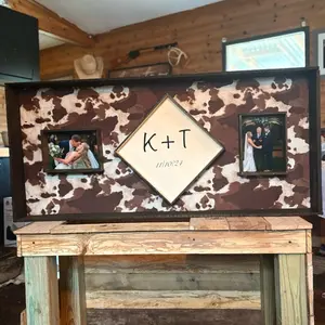 Western Cow Print Wedding Sign