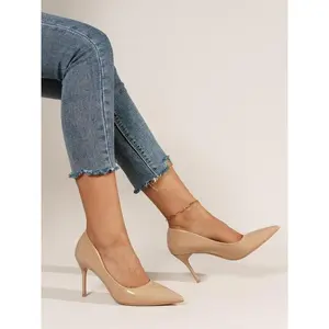 Women's Minimalist Solid Stiletto Court Pumps, 2024 Simple All-match Stiletto Heels for Banquet & Wedding Party, Elegant Matching Pointed Toe High Heels for Party, Daily Clothing Decor