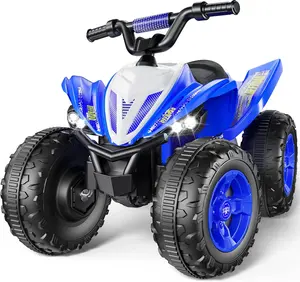 EM-KC05）Evmore 12V Kids ATV, Electric Vehicle Toddler Car w/4.5AH Battery, EVA Tires, Forward & Backward, Horn, Music, USB, LED, 70W Motor w/3.7 Mph Max Speed, Ride on Car Electric Quad for Kids