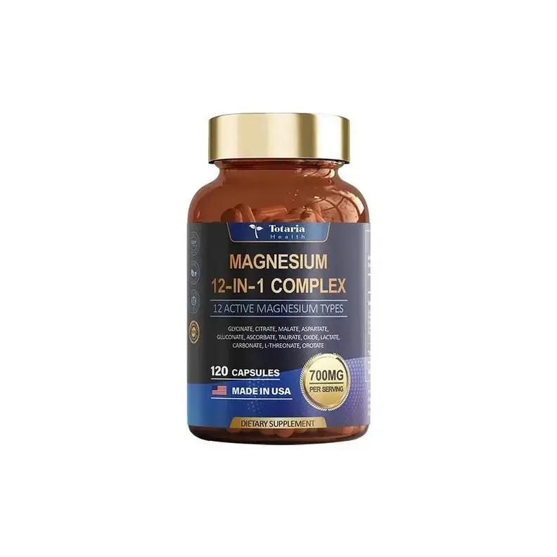 Totaria 12-in-1 Magnesium Complex 700mg - 12 ActiveMagnesium Types, Vegan Capsules for Muscle, Heart, andRelaxation Support