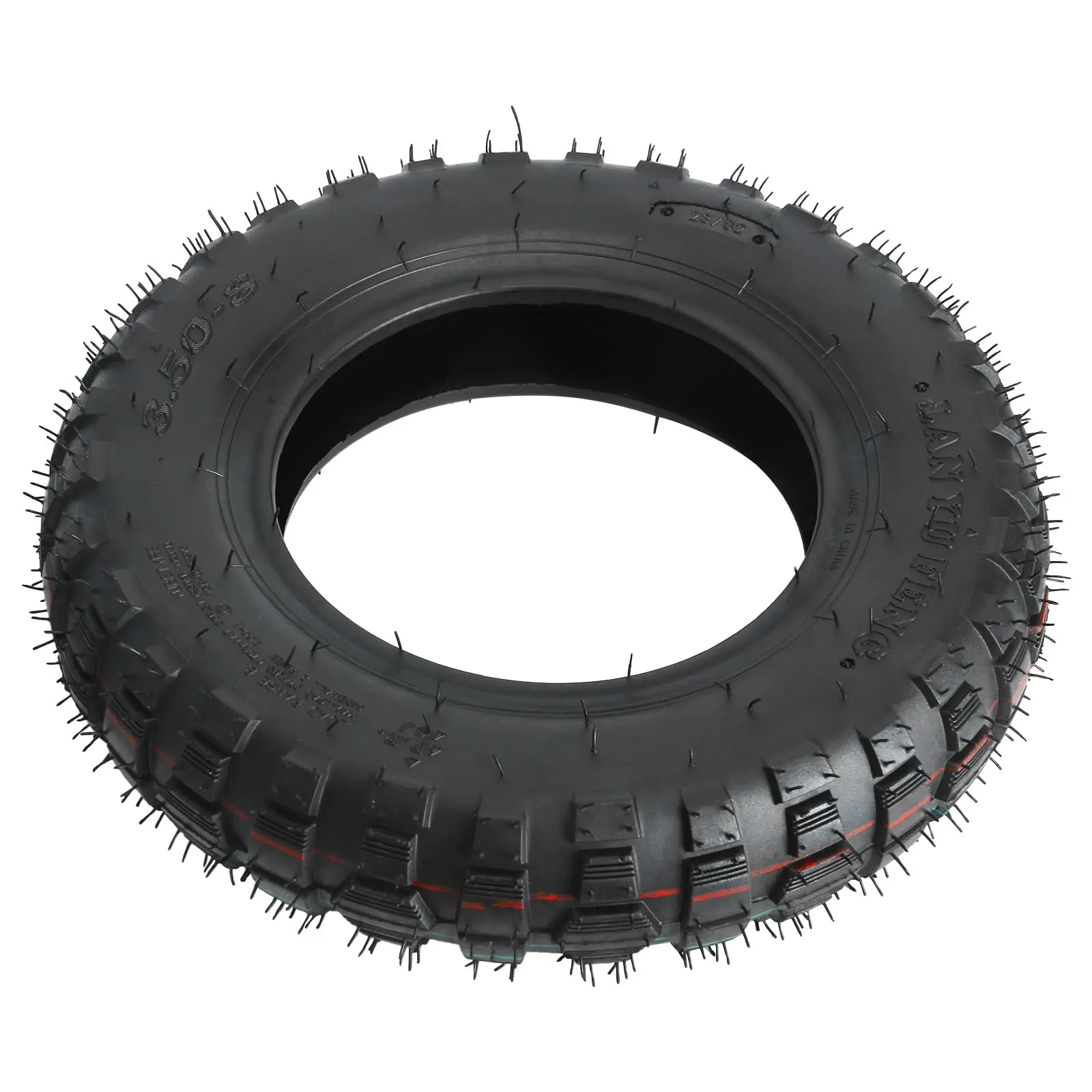 Suisuitong 3.50-8 Knobby Trail Tire with Inner Tube – Off-Road Motorcycle, Mini Bike & Monkey Bike Tire Set with TR87 Bent Valve Stem for Z50 Z50R Z50A Z50RD MT50 KV75 MT1 Electric Scooter