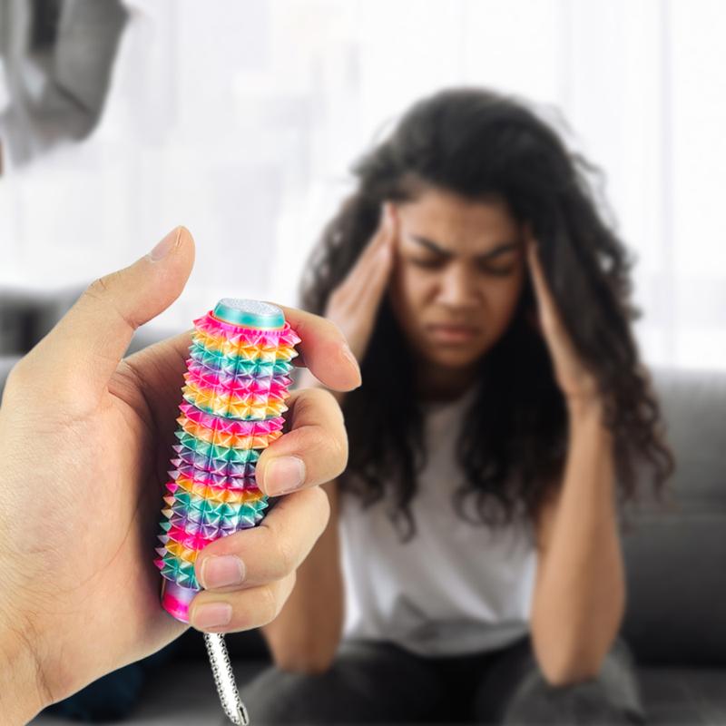 Little Ouchies  Grippie 5-in-1 Design for Stress Relief, Button Clicks, Spinners, Portable Stim Tool,Spiky Grippie Stim, 3D Printed Toys Pain Stim Fidget, Pocket Mini Fidget Toy for Adults Novelty Gifts,Grippie stim keychain