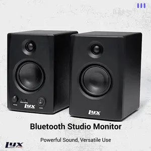LYXPRO 3.5" 50W Bluetooth Studio Monitors - Powered Speakers with Custom EQ & Multi-Input Options for Music Production, Gaming, and Everyday Listening Audio