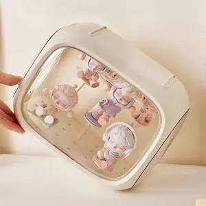 Acrylic Display Case for Figurines & Collectibles, Stackable Storage Solution for Desktop Organization, Ideal Organizer for Toy Collections, Collectible Figures