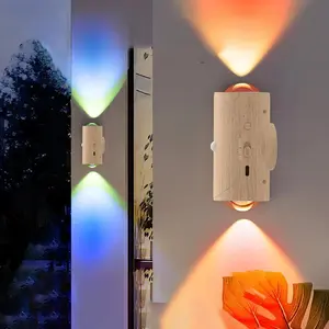 USB Rechargeable LED Sensor Wall Sconce, Interior LED Lights, RGB Color Changing Motion Sensor Magnetic Night Light, Smart Ambient Light for Entryway, Bedside, Desk, Closet