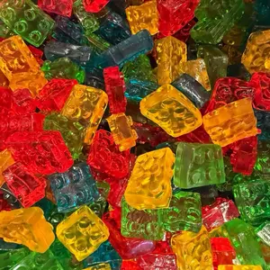 Candylicious Gummy Building Blocks – Colorful Fruit Flavor Gummy Candy 1 LB