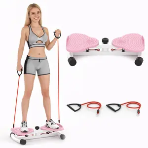 Waist Twist Machine Slim Waist and Toned Abs Waist Twister Can Stand with Feet Apart Double Non-slip No Noise Use Exercise Equipment Abdominal Roller Workout