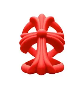 Chrome Hearts Silicone Cross Ring Red