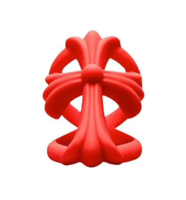 Chrome Hearts Silicone Cross Ring Red