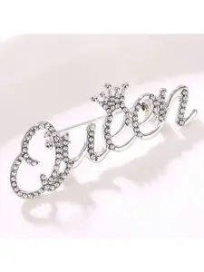 1pc Exquisite Letter Queen Bridal Brooch All-Match Personality Pin Ins High-End Brooch Summer Corsage Temperament New Accessories Jewellery Jewelry