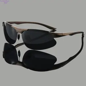 Aluminum Magnesium Polarized Sunglasses Spring Temple Trendy UV Protection Anti Glare Lightweight Fashion Eyewear for Men Women Outdoor Cycling Fishing Hiking Driving Daily Sports