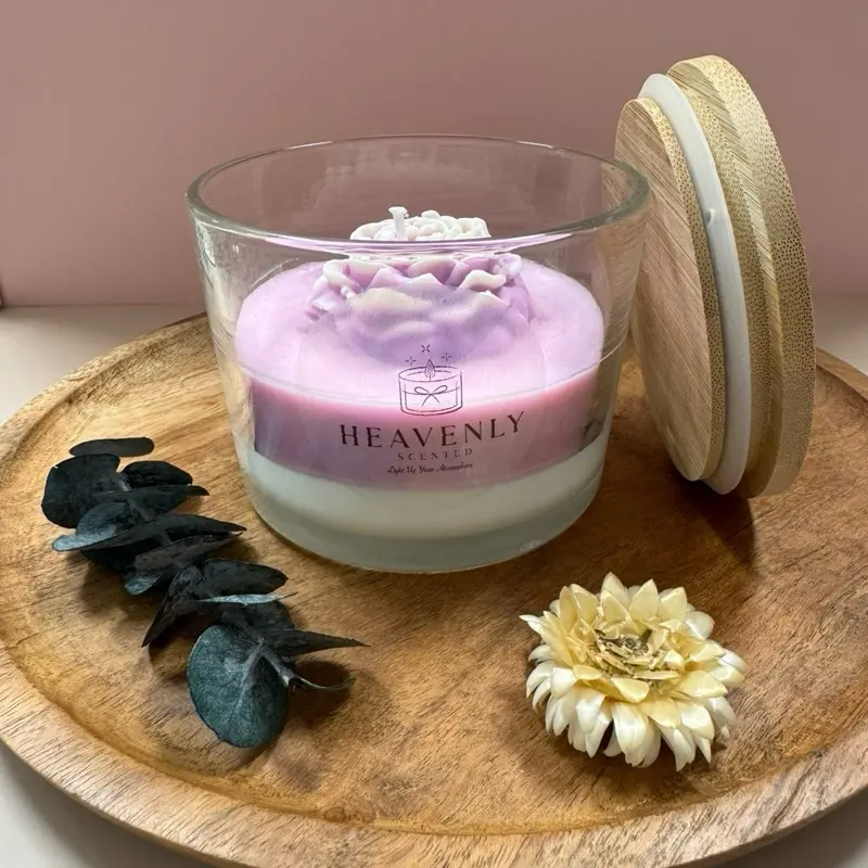 Pretty Lavender berry scented soy wax candle