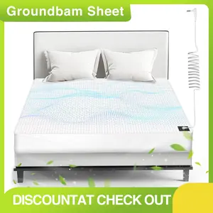 Groundbam Grounding Bed Sheets,Organic Cotton,Bed Grounding Kit,Bedding sheets,Bedsheet for All Seasons