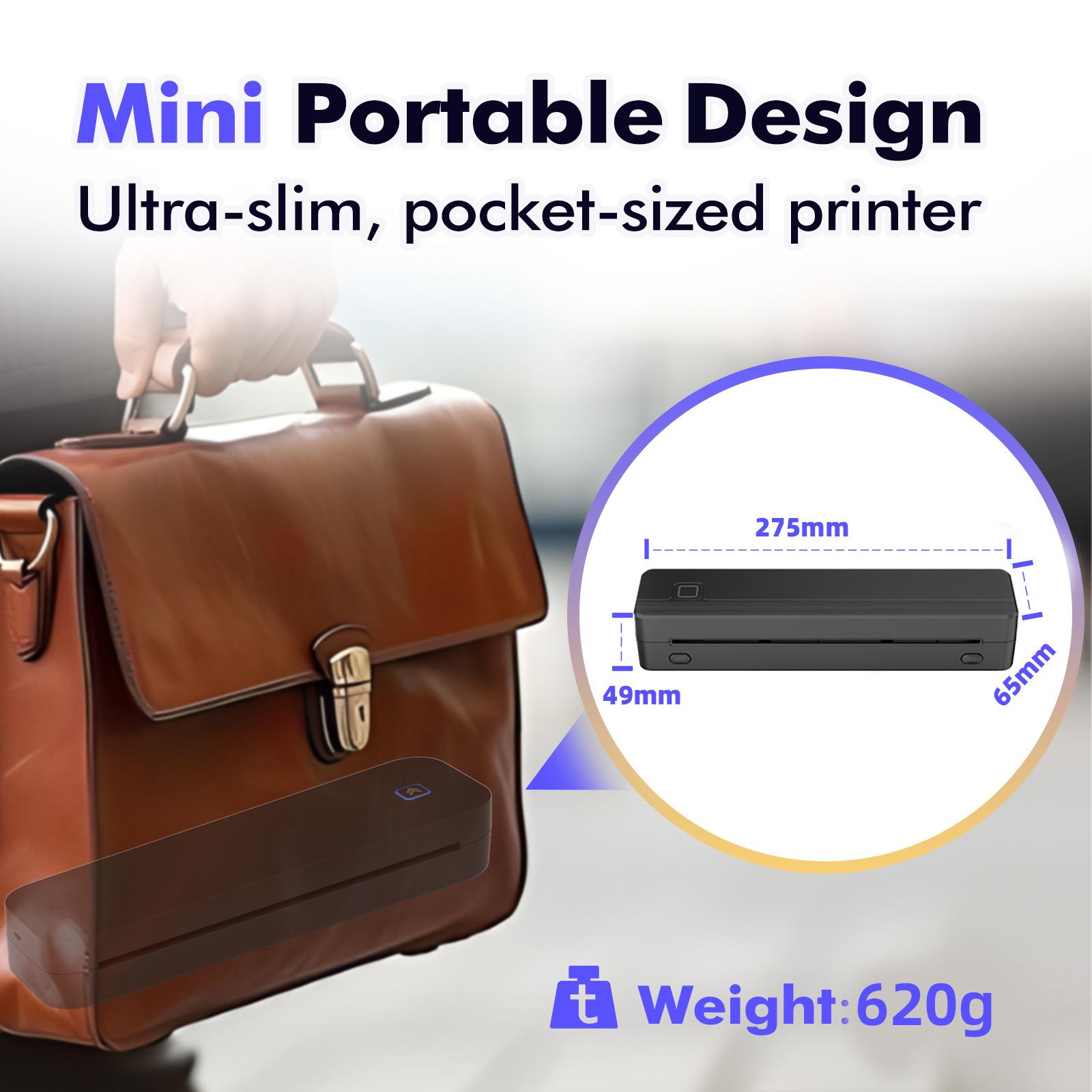 A4 Portable Printer Thermal Wireless Bluetooth Tattoo Transfer Machine Mini Document Label Printer