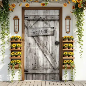 Elastic Holiday Classic Door Curtain Decoration, 82.7x35.4 Inches, Easy Installation Banner, Indoor Outdoor Party Daily Decor