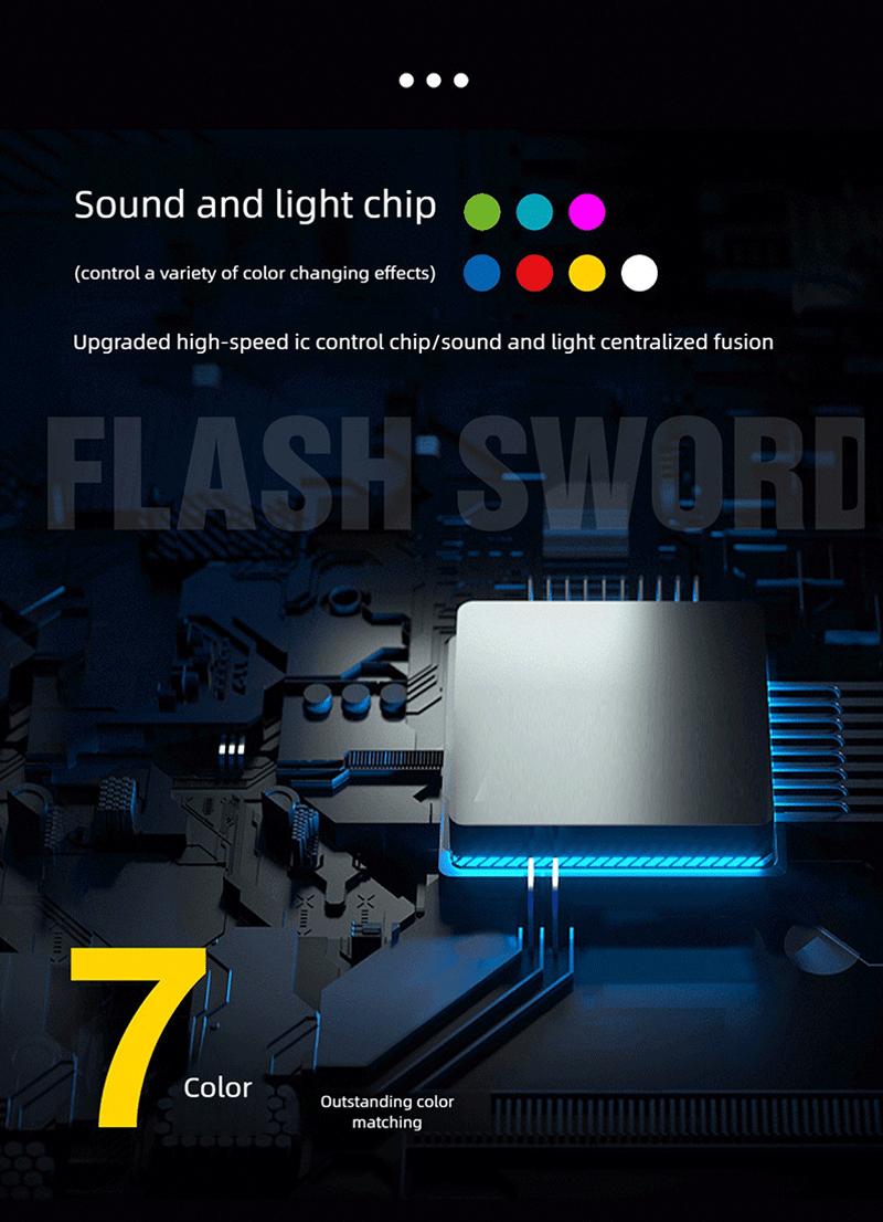 Thunder Star Scepter - Retractable Double-Ended Handheld Toy | Smart Sound-Activated Color Change & Dynamic Lighting Effects with Built-in High-Capacity Battery | Gift Giving | Handheld Toy | Handheld Sword | Children's Toy / Kids' Toy | Gift for Children