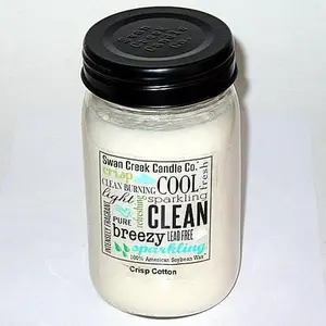 Swan Creek 100% Soy 24 Oz. Jar Candle - Crisp Cotton