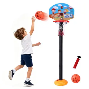 Adjustable Height Kids Basketball Hoop, Stable Water-Filled Base, Easy Installation, Indoor/outdoor Use, Includes Ball and Pump