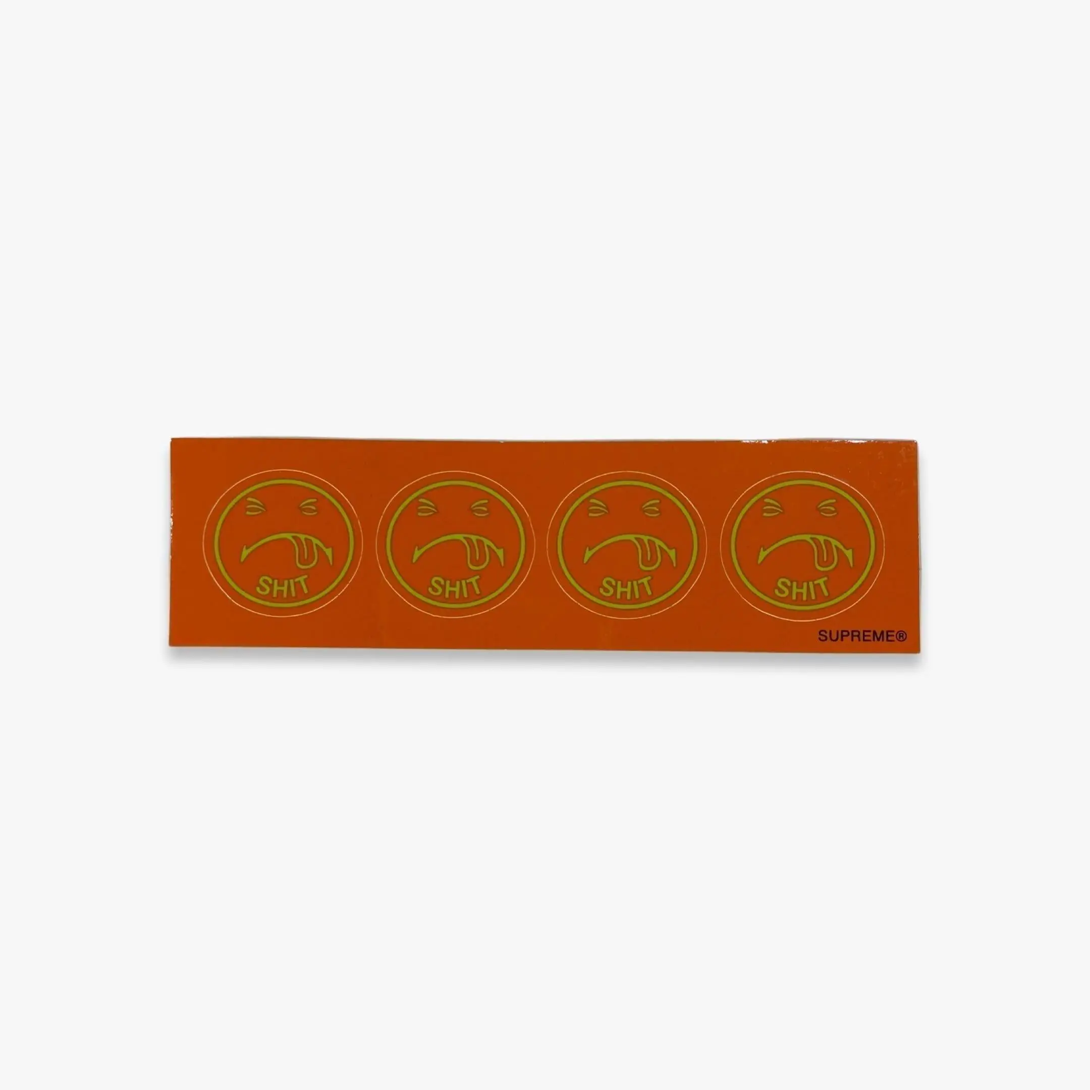 Supreme Sticker '4 Sh*t Face Strip' Orange (FW17)