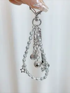 Golf Ball Keychain Pendant, European and American Style Metal Bag Charm, K Sweet Cool Accessory, Trendy Fashion Jewelry