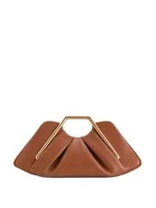 Vintage Style Wrinkle Leather Evening Clutch Retro Cloud Shaped Handbag for Women Elegant Party Wedding Dinner Purse