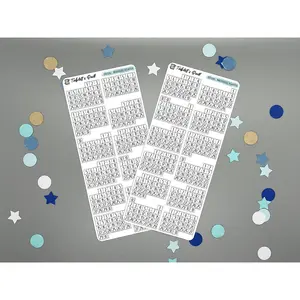 2026 Mini Calendar Stickers Sheet