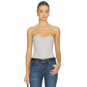 NIIHAI The Plunge Bodysuit in Grey Marl