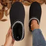 Women's Boots with Non-Slip Soles Lined Cotton Slippers Platform Short Ankle Boots for Outdoor Snow House Indoor Comfort Warm Light and Durable Shoes Springfresh