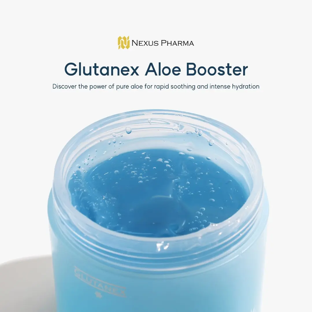 nexus pharma glutathione Glutanex Aloe Booster Gel Cream 200ml Hydrating Face & Body Moisturizer with Aloe Vera Glutathione Panthenol & Triple Hyaluronic Acid for Deep Hydration nexus pharma glutathione Glutanex Aloe Booster Gel Cream 200ml Hydrating Face & Body Moisturizer with Aloe Vera Glutathione Panthenol & Triple Hyaluronic Acid for Deep Hydration