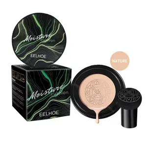 Mushroom Head Air Cushion BB Cream Concealer Primer Foundation Set Includes Makeup Sponge for Makeup Application