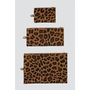 Leopard Flat Pouch Set