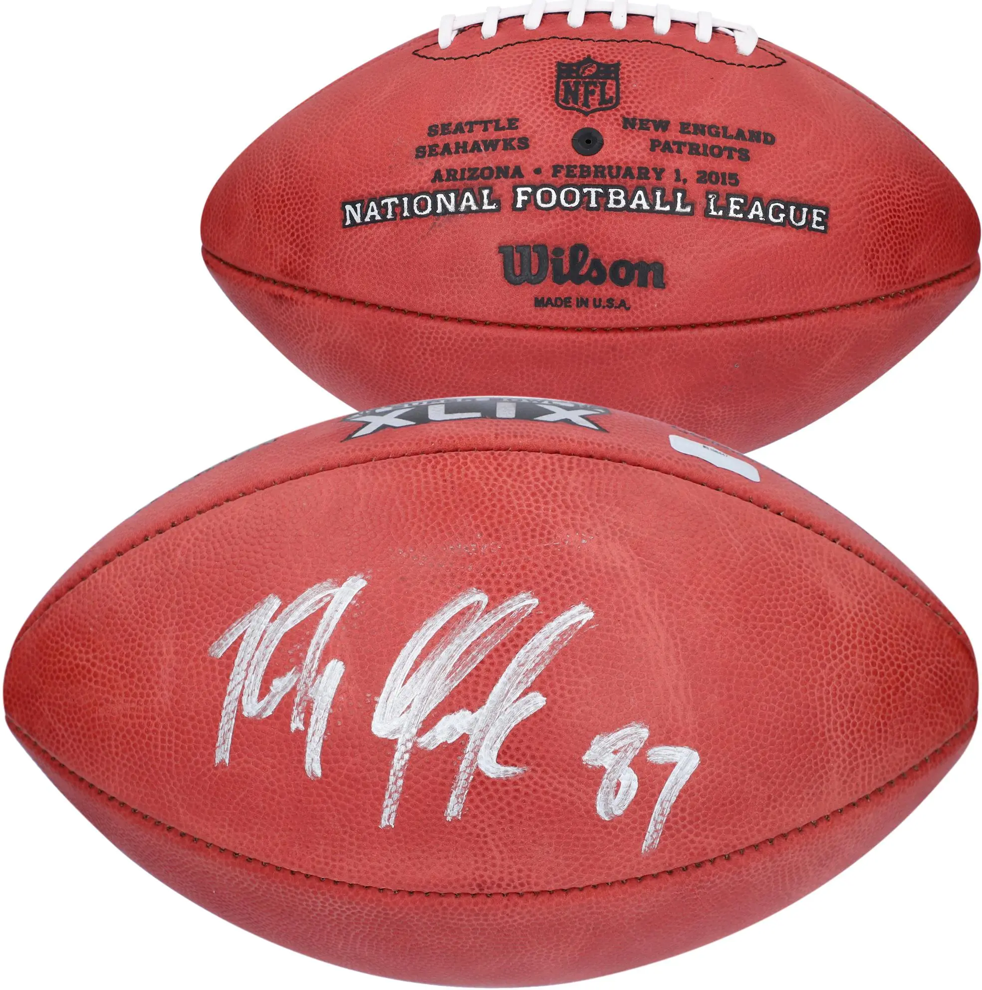 Rob Gronkowski New England Patriots Autographed Wilson Super Bowl XLIX Pro Football - Fanatics Authentic Certified