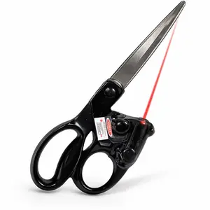 Multifunctional Laser Scissors Cuts Straight Fast Laser Guided Scissors with Precision Red Laser Beam